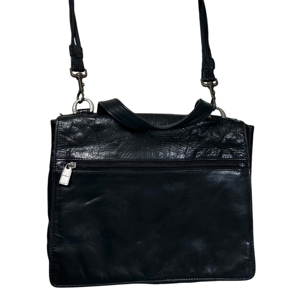 Wilsons Leather Black Crossbody Bag Genuine Leather Multi Compartment Handbag